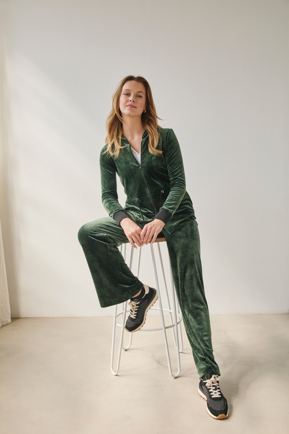 Chaqueta de terciopelo verde 2