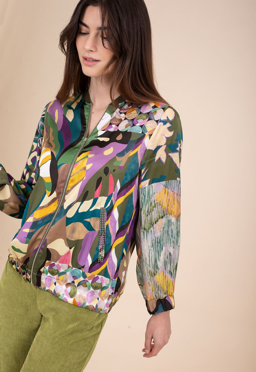 Chaqueta Bomber Estampada 4