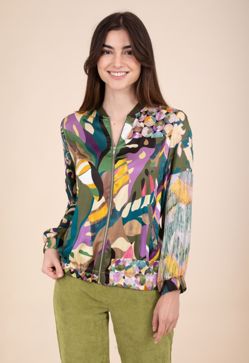 Blouson aviateur imprimé