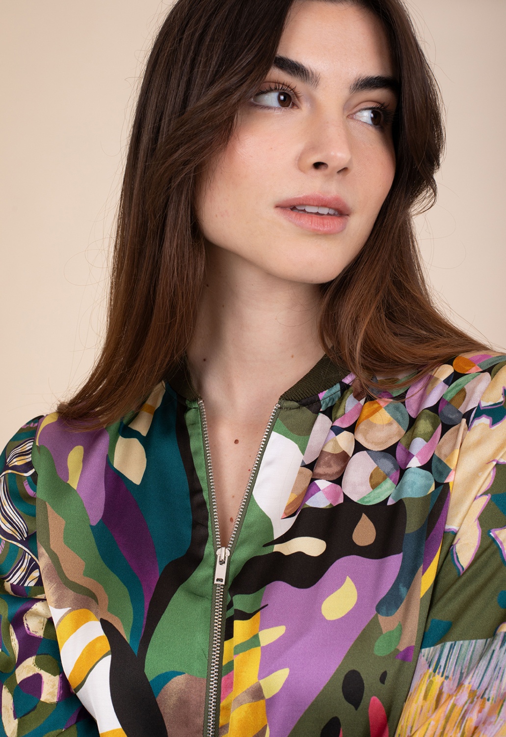 Chaqueta Bomber Estampada 2