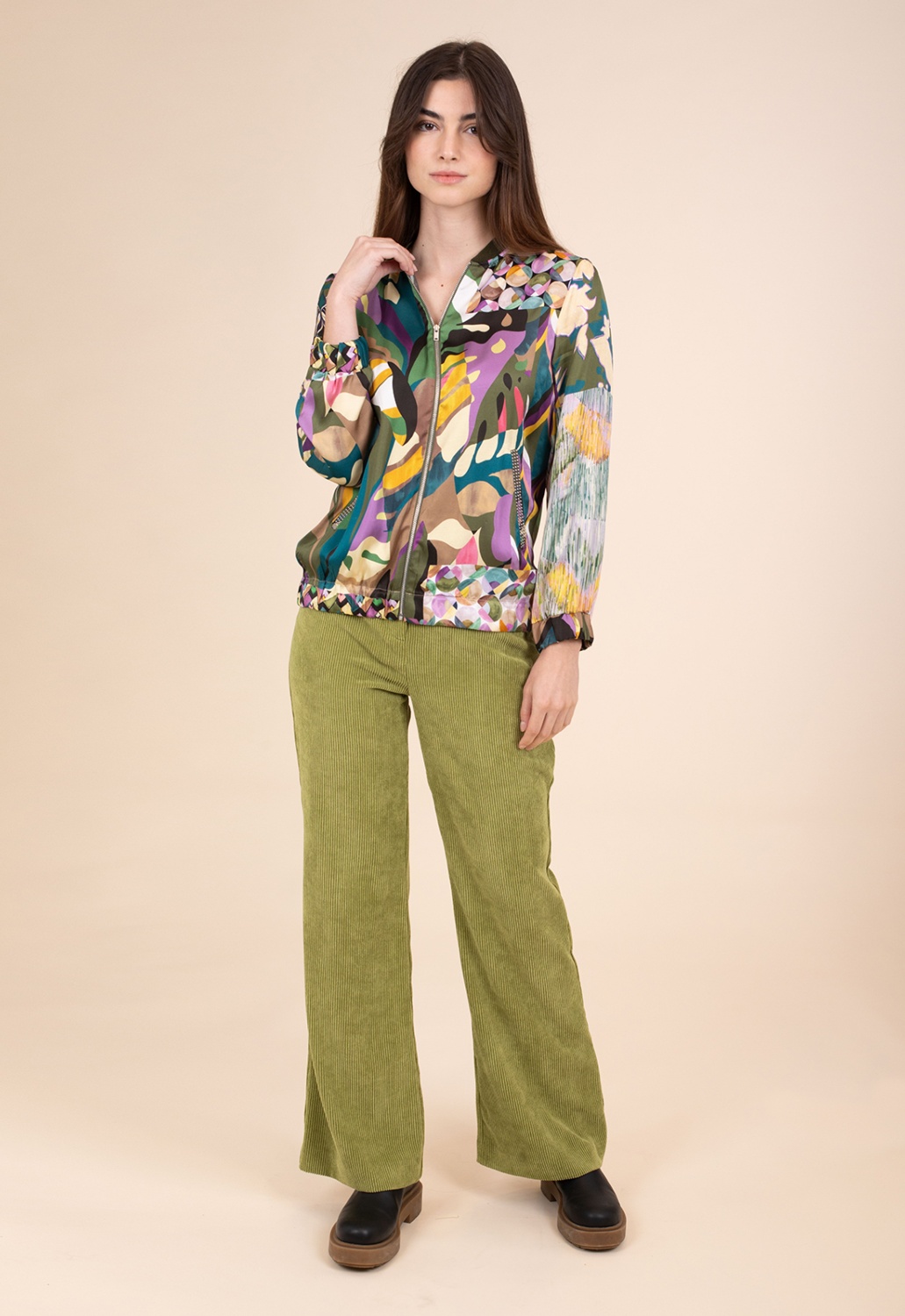 Chaqueta Bomber Estampada 1