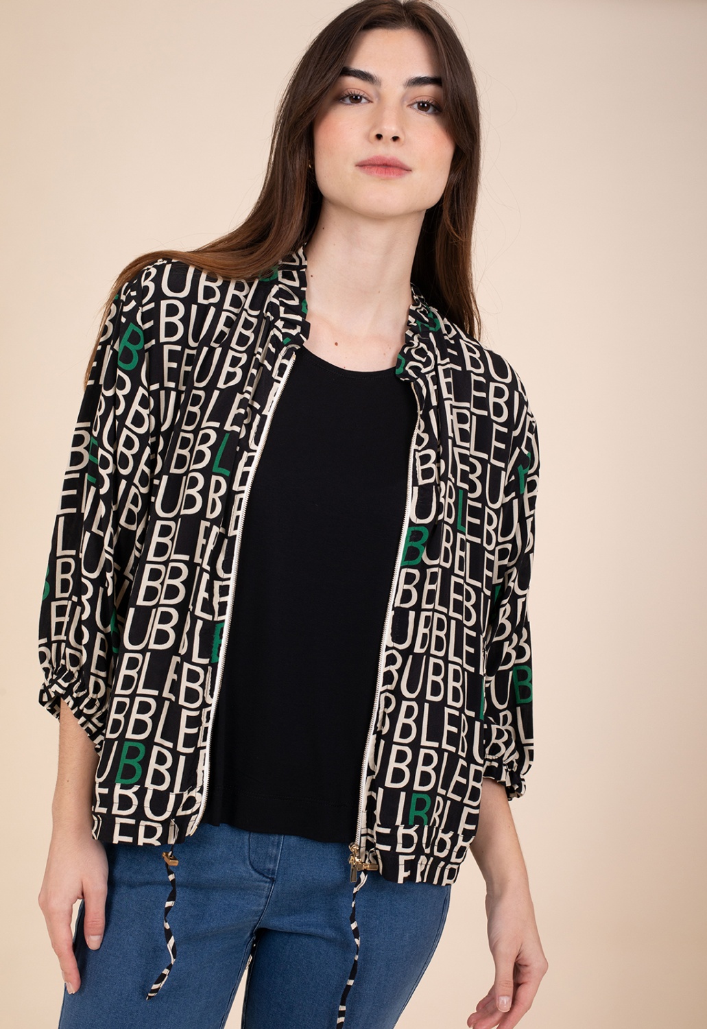 Twin-set Letras Verde Bomber