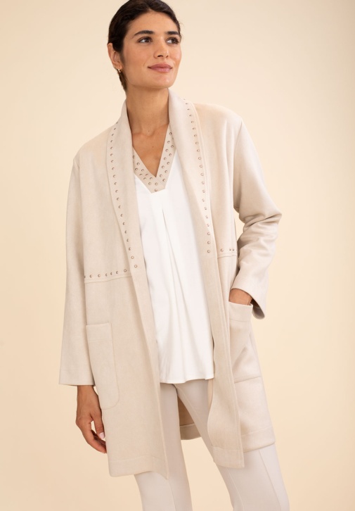 Beige Suede Effect Jacket