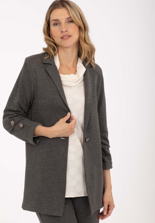 Blazer tricoté gris