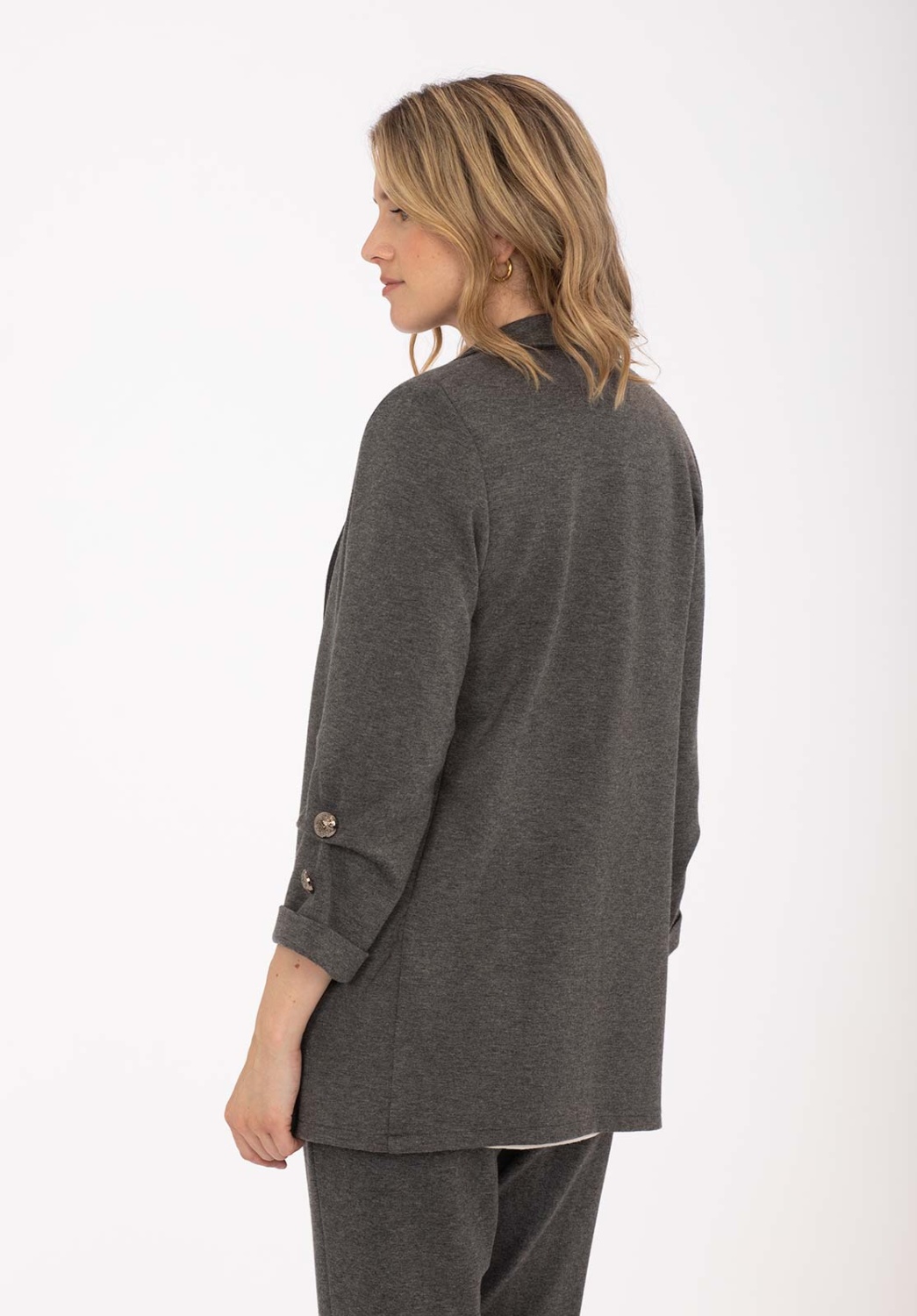 Grey Knitwear Blazer 3