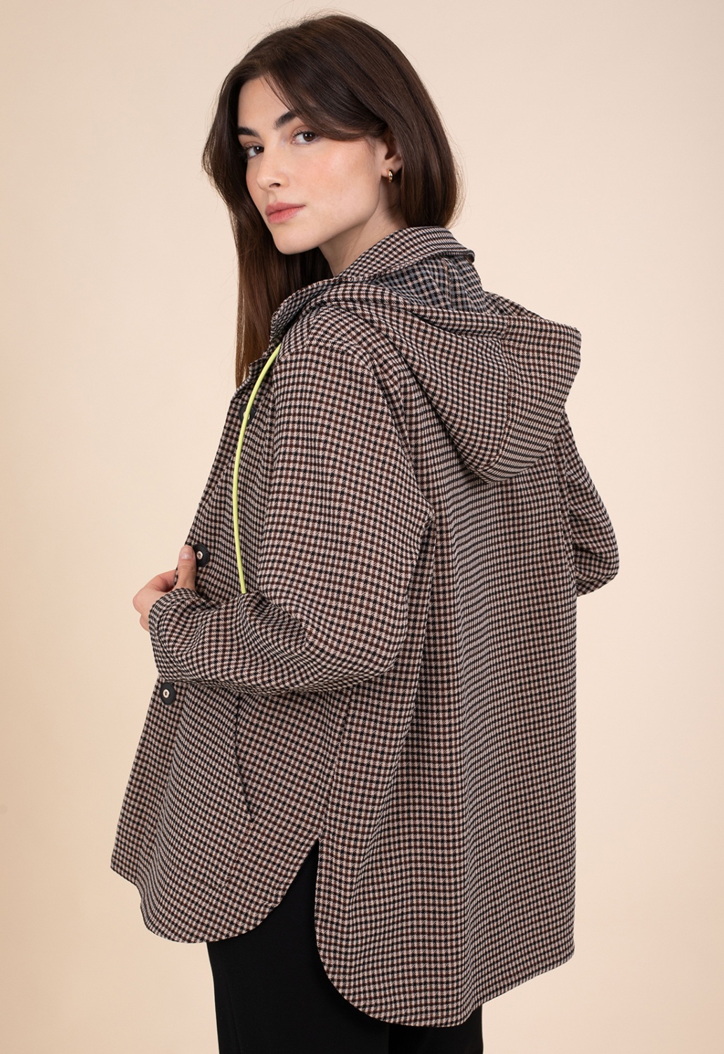 Chaqueta Cuadros Mini Marrones 3