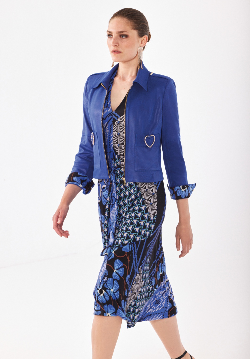 Vestido Patchwork Azul 