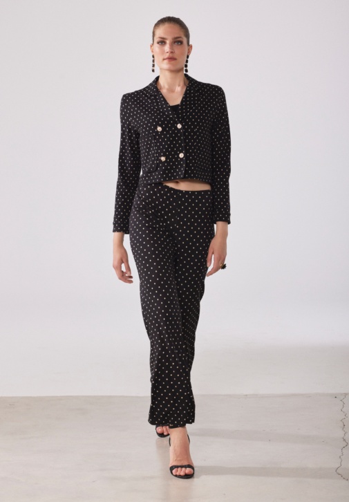 Polka Dot Knitted Trousers 