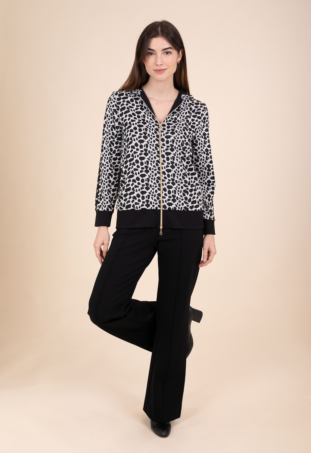 Chaqueta Punto Animal Print 1