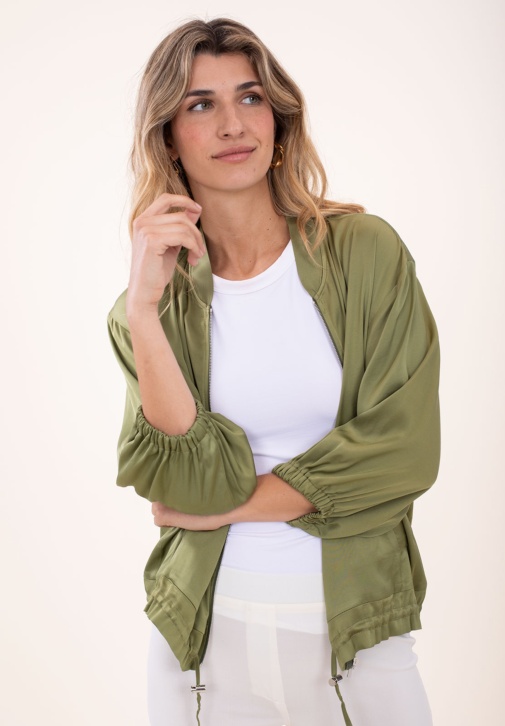 Bomber Satinado Caqui