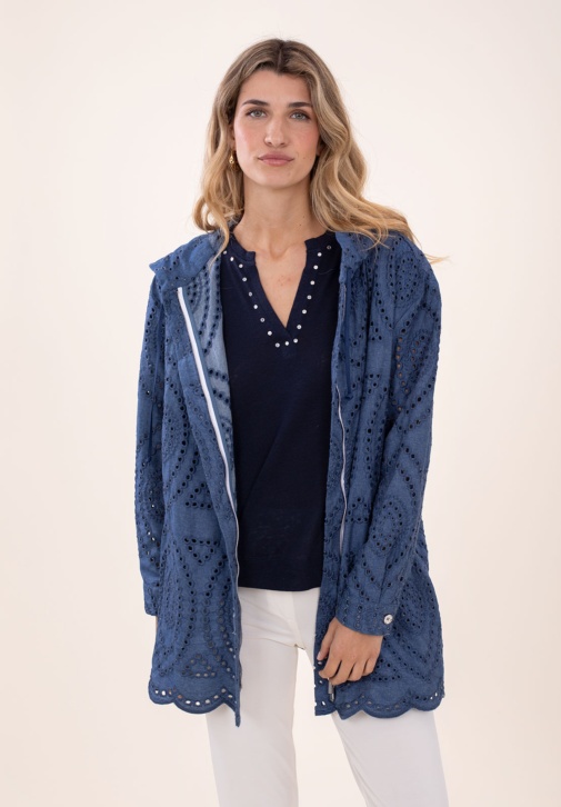 Veste en jean découpée 