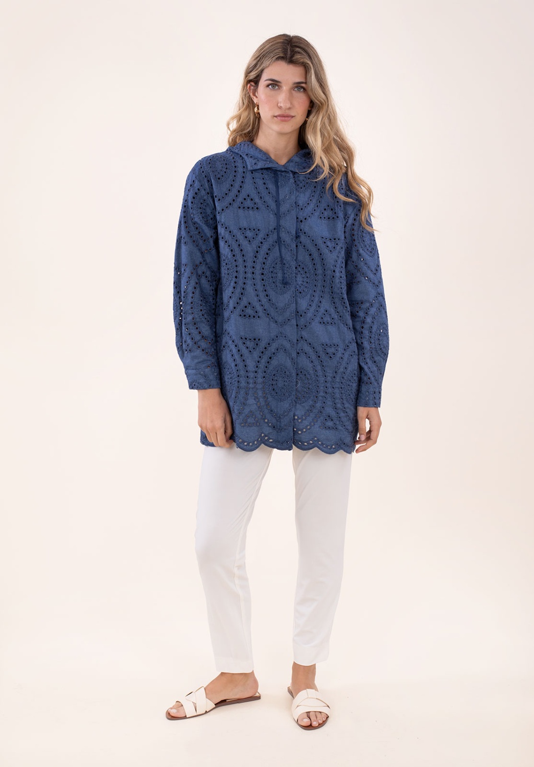 Chaqueta Denim Troquelada 5