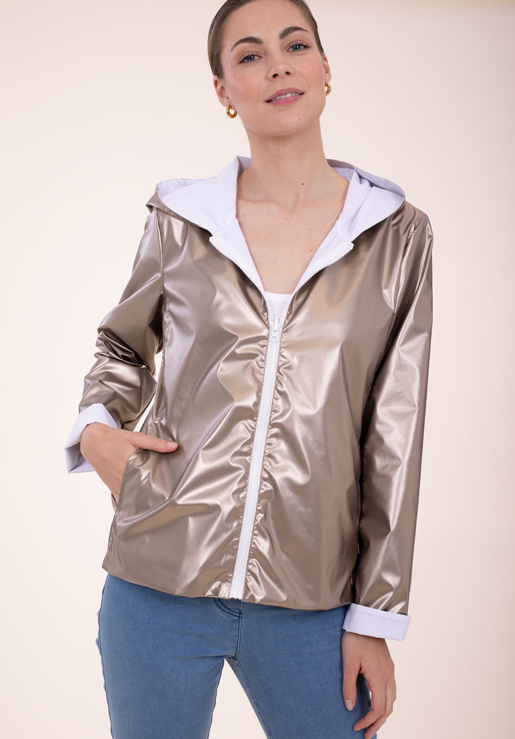 Parka reversible dorada 