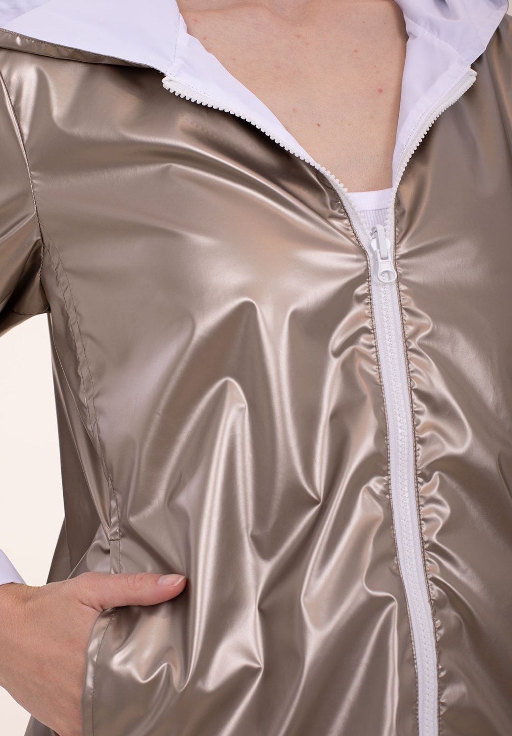 Parka reversible dorada 2