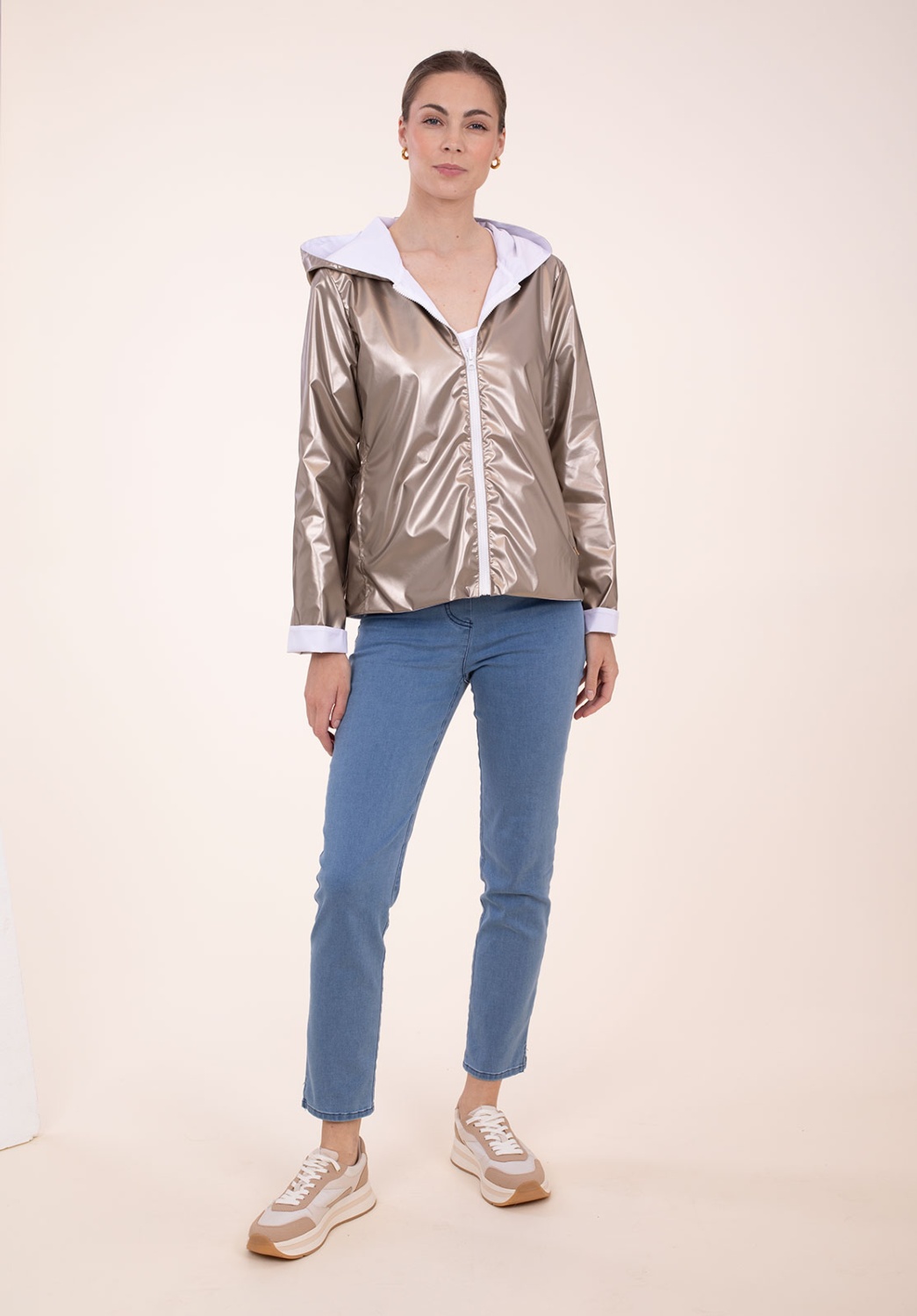 Parka reversible dorada 5
