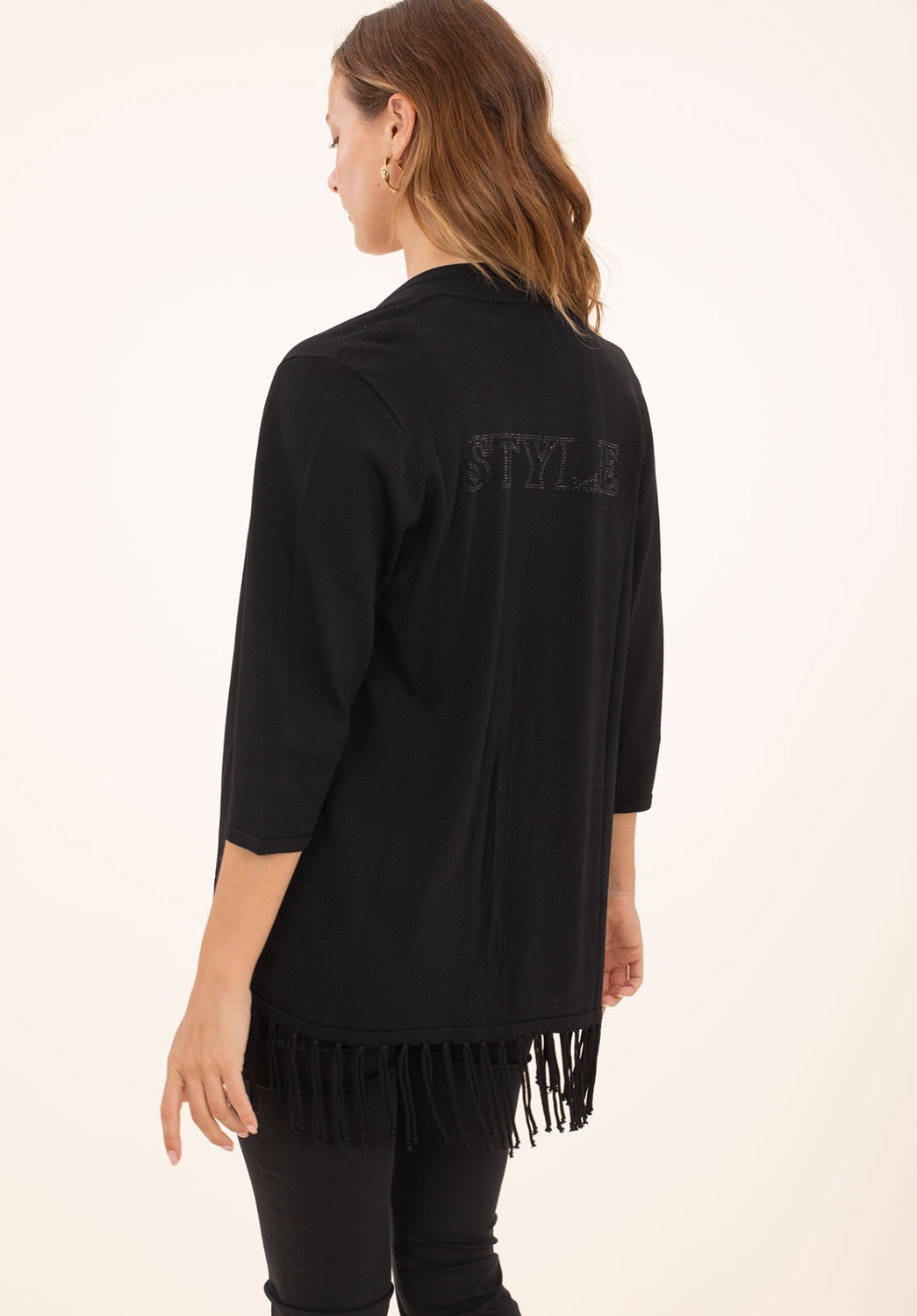 Chaqueta Negra Flecos 4