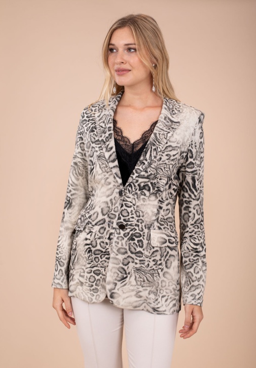 Blazer à imprimé animal 