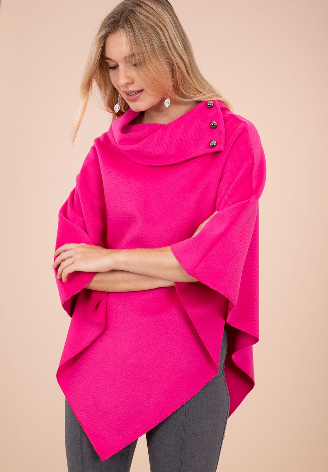 Poncho Fucsia 1