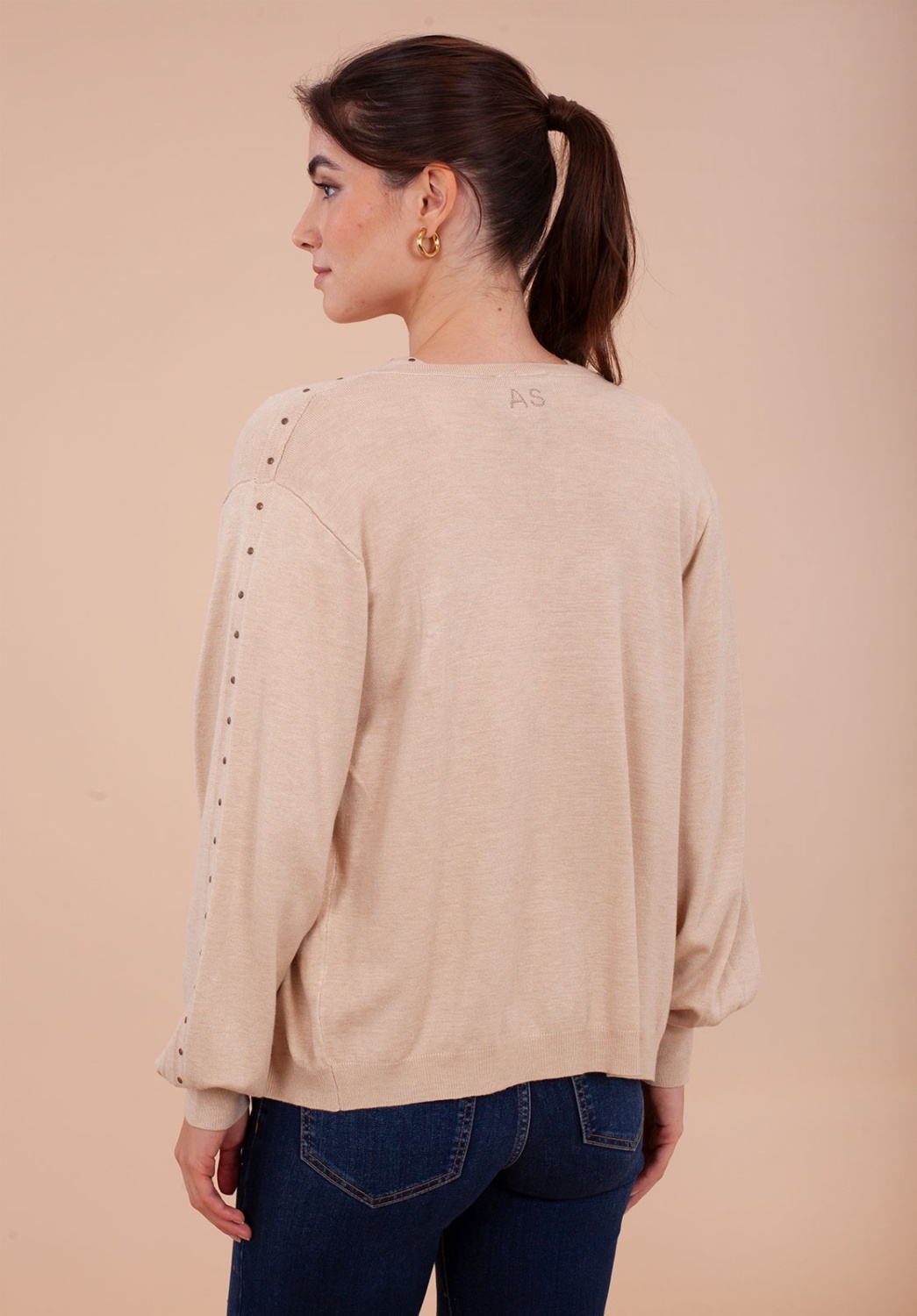 TWIN-SET BEIGE con tachuelas 2