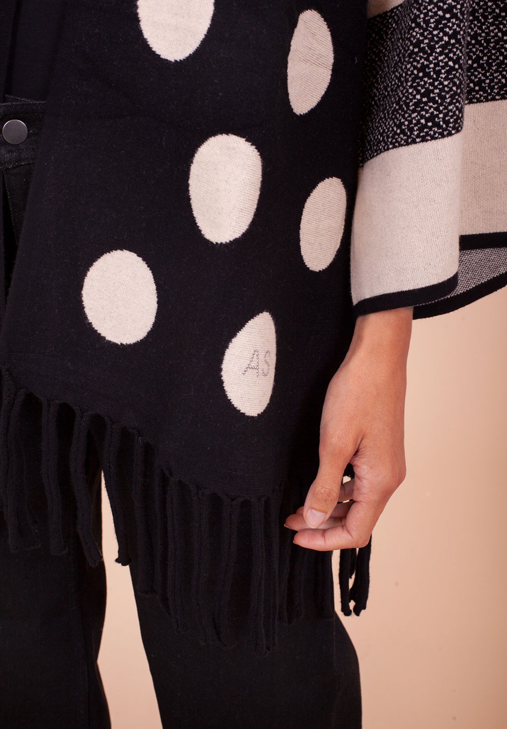 Chaqueta de punto estampado topos 2