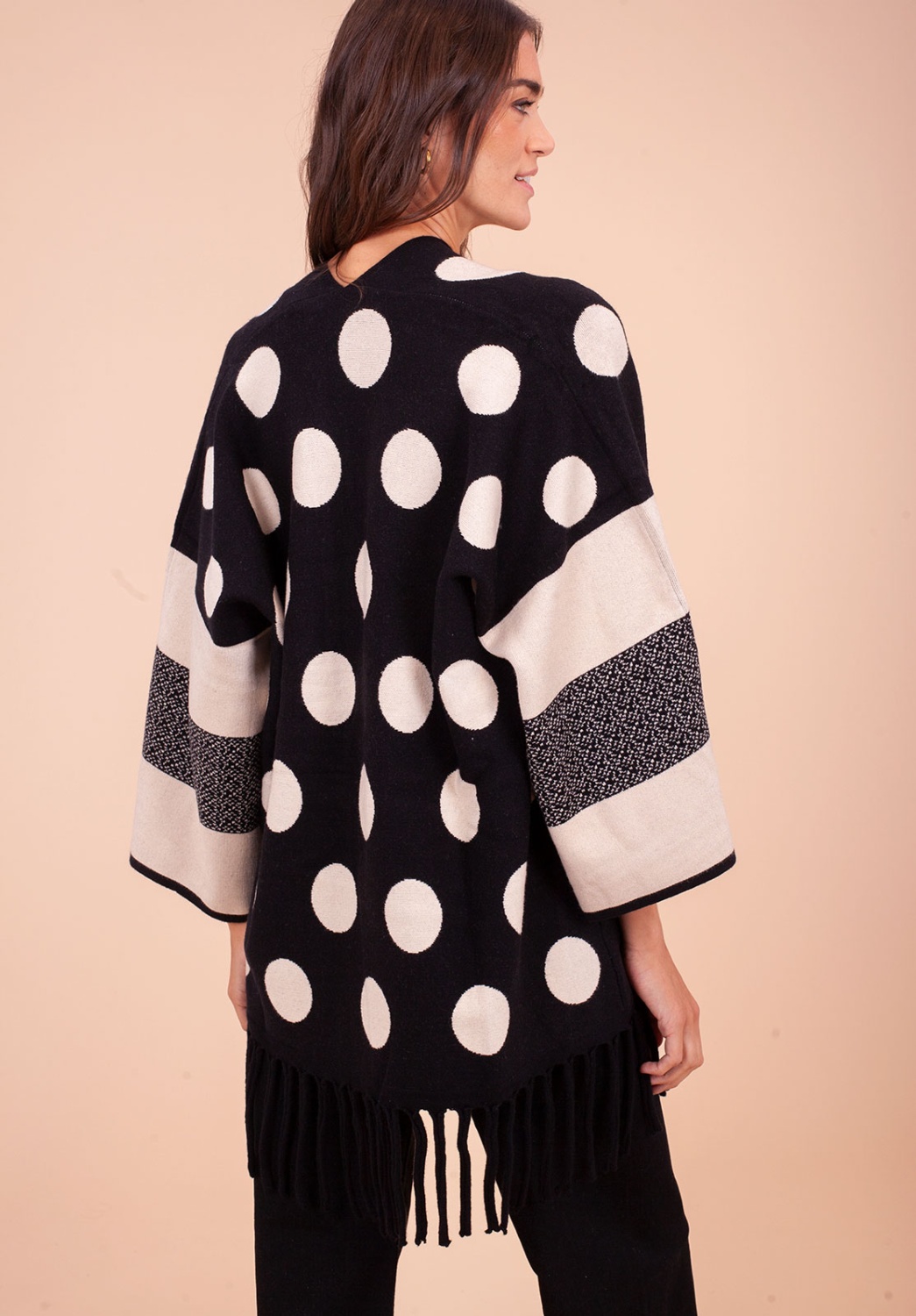 Chaqueta de punto estampado topos 3