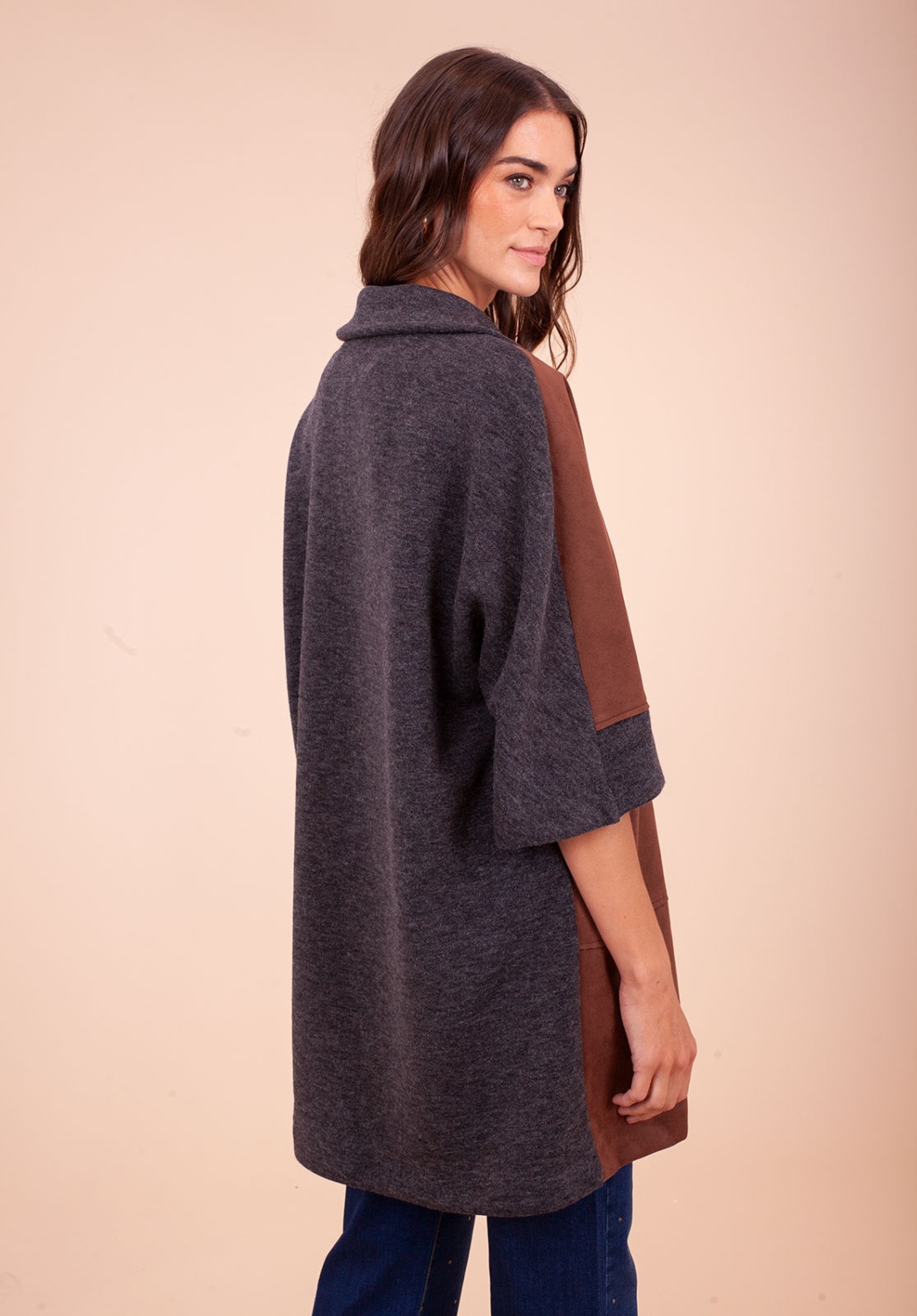 Chaqueta de ante marrón 4