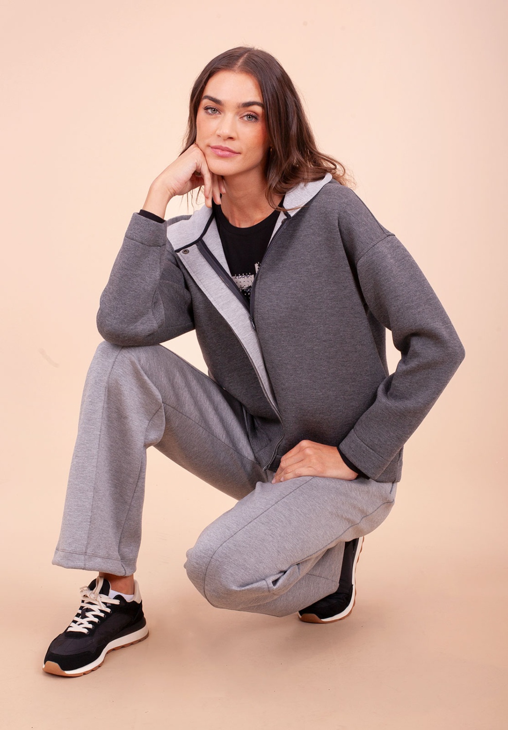 Chaqueta de neopreno en color gris 5