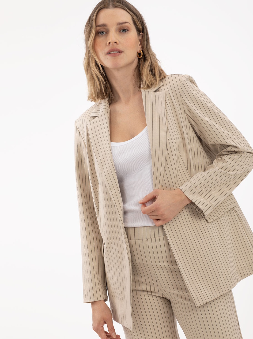 Blazer Crudo Rayas 1