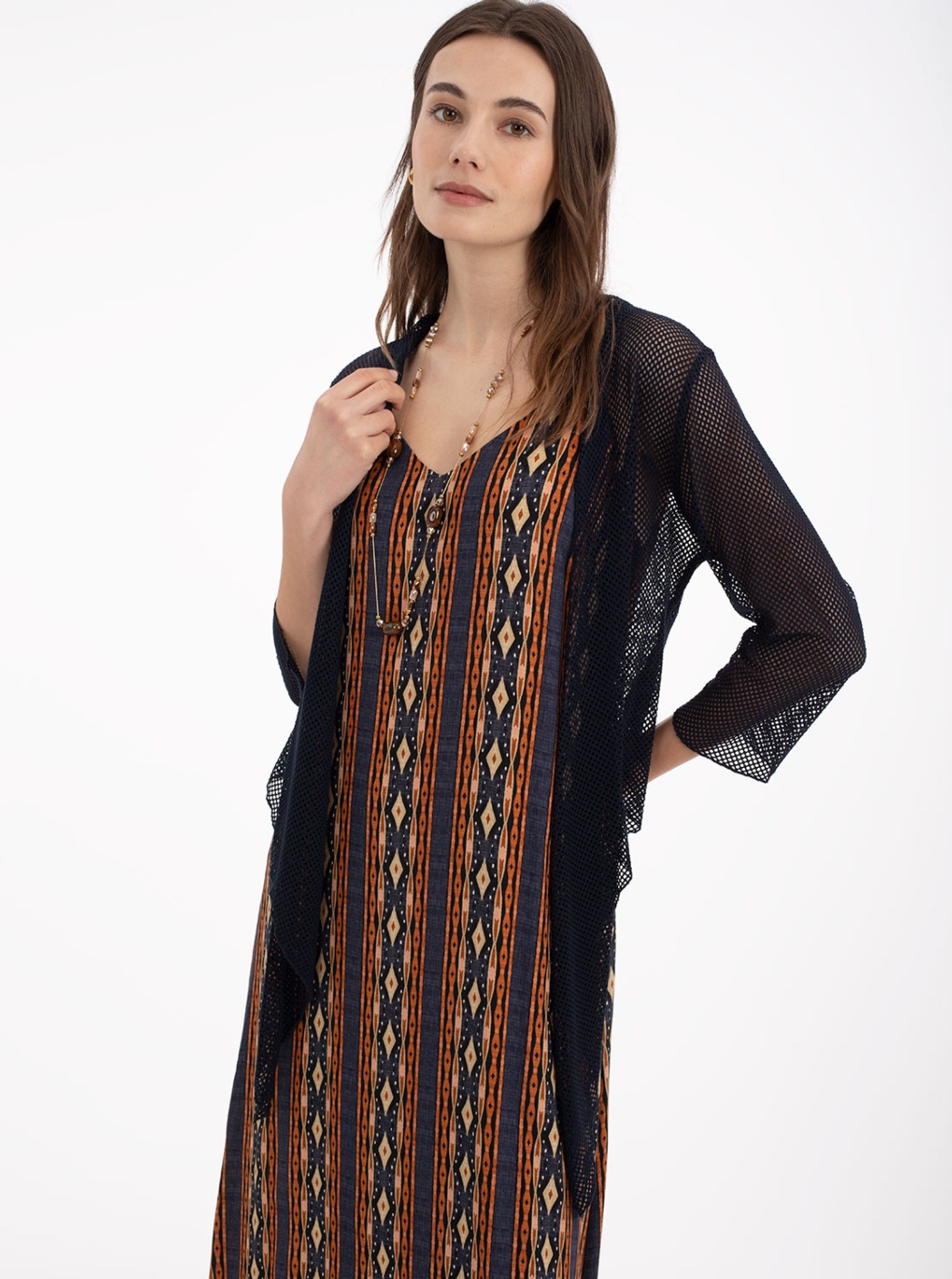 Blue Knitted Shawl 2