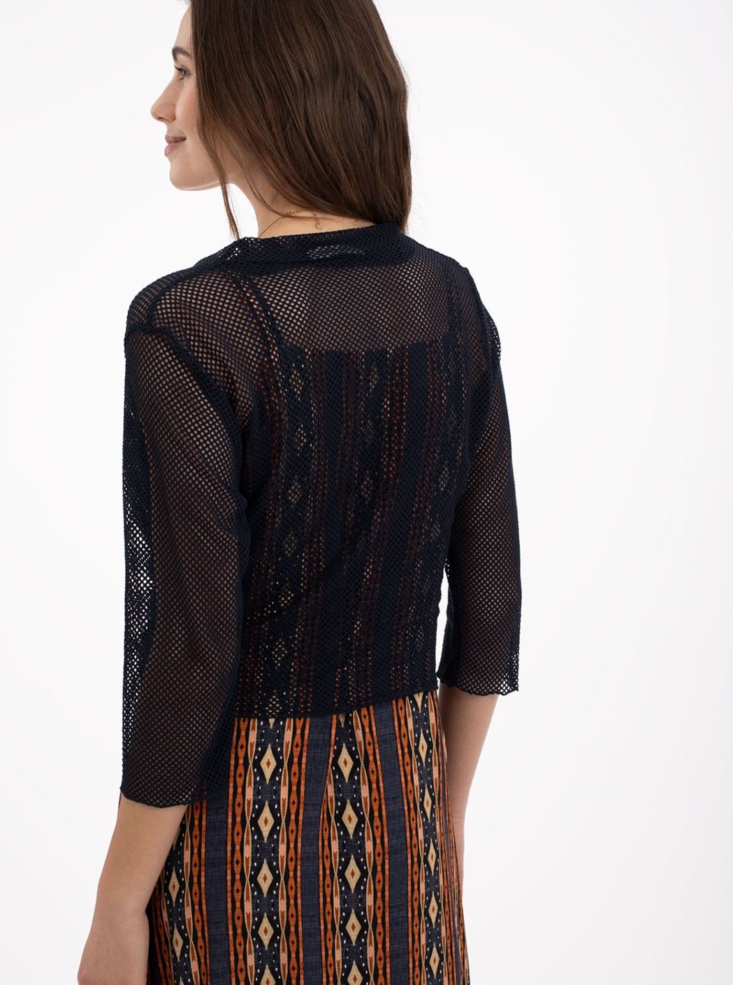 Blue Knitted Shawl 5