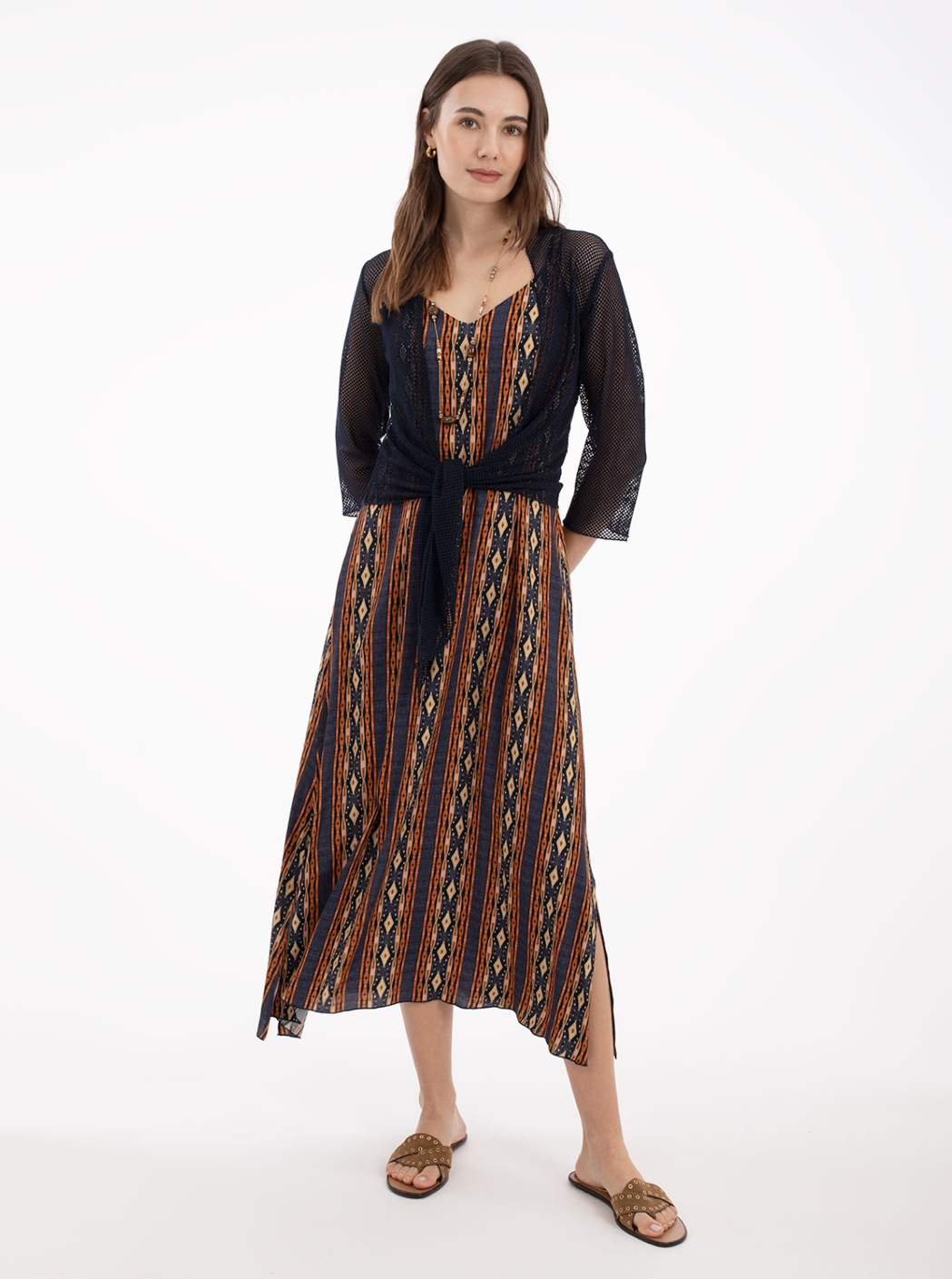 Blue Knitted Shawl 4