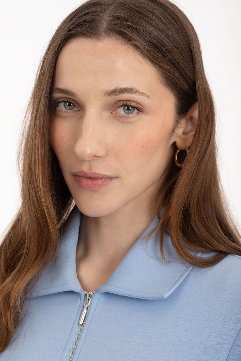 Chaqueta Punto Azul Cielo 1