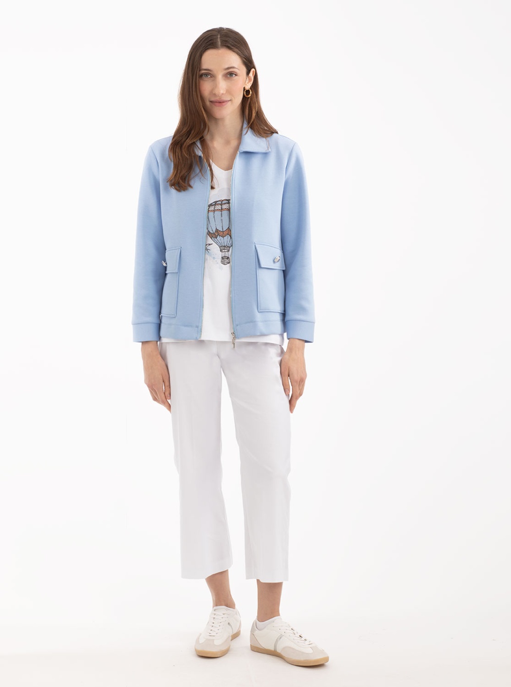 Chaqueta Punto Azul Cielo 4