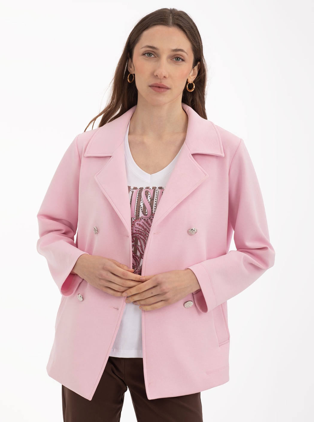 Chaqueta Punto Rosa 1