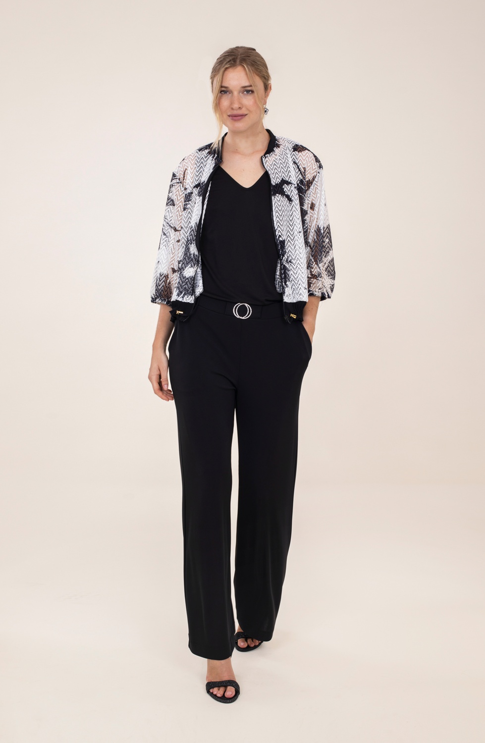 Chaqueta - Bomber Blanco Y Negro 1