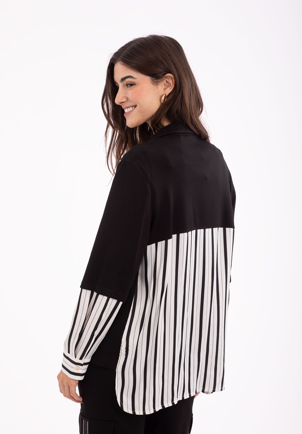 Twin-set Negro con Rayas Blancas 2