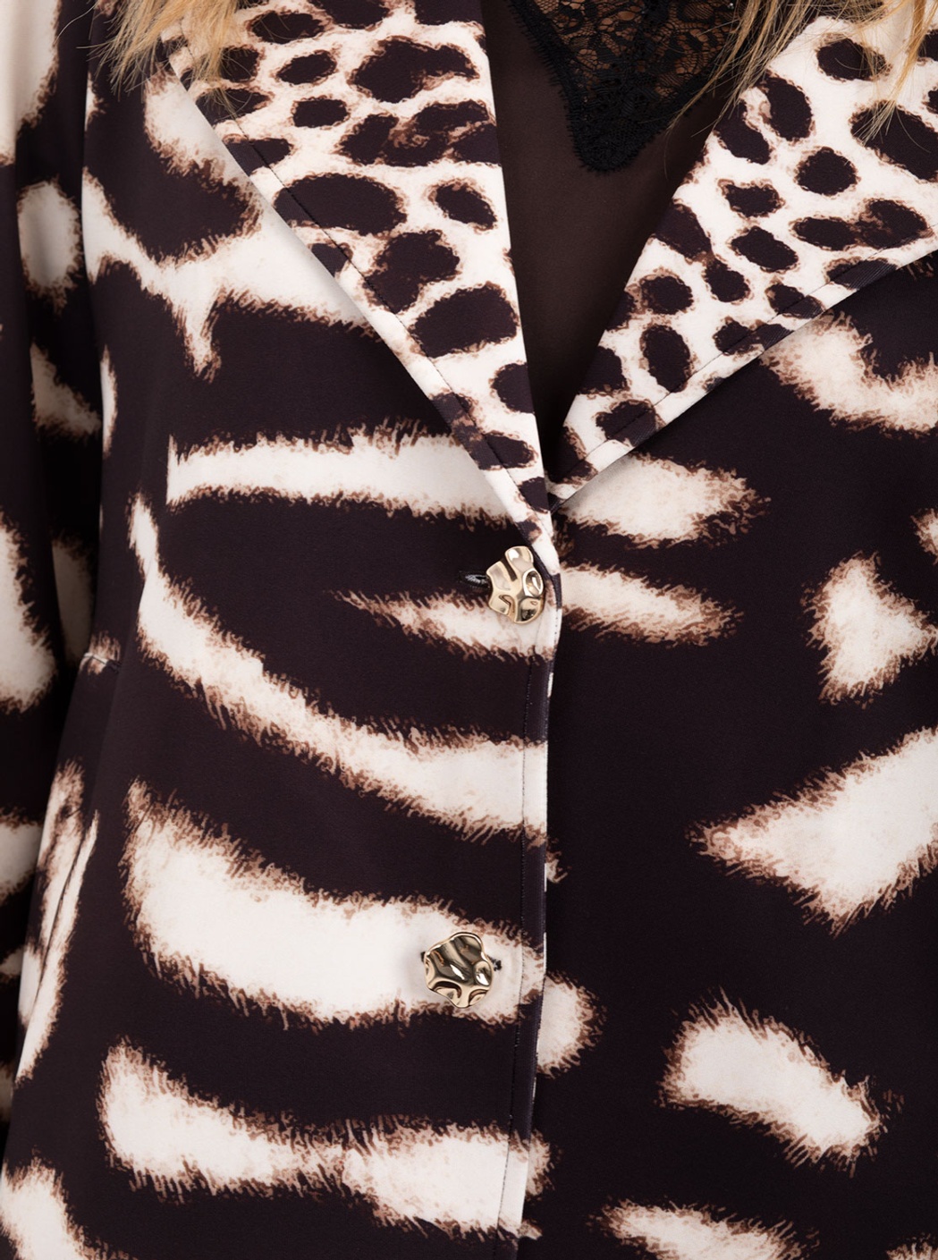 Chaqueta Animal Print Marrón 
