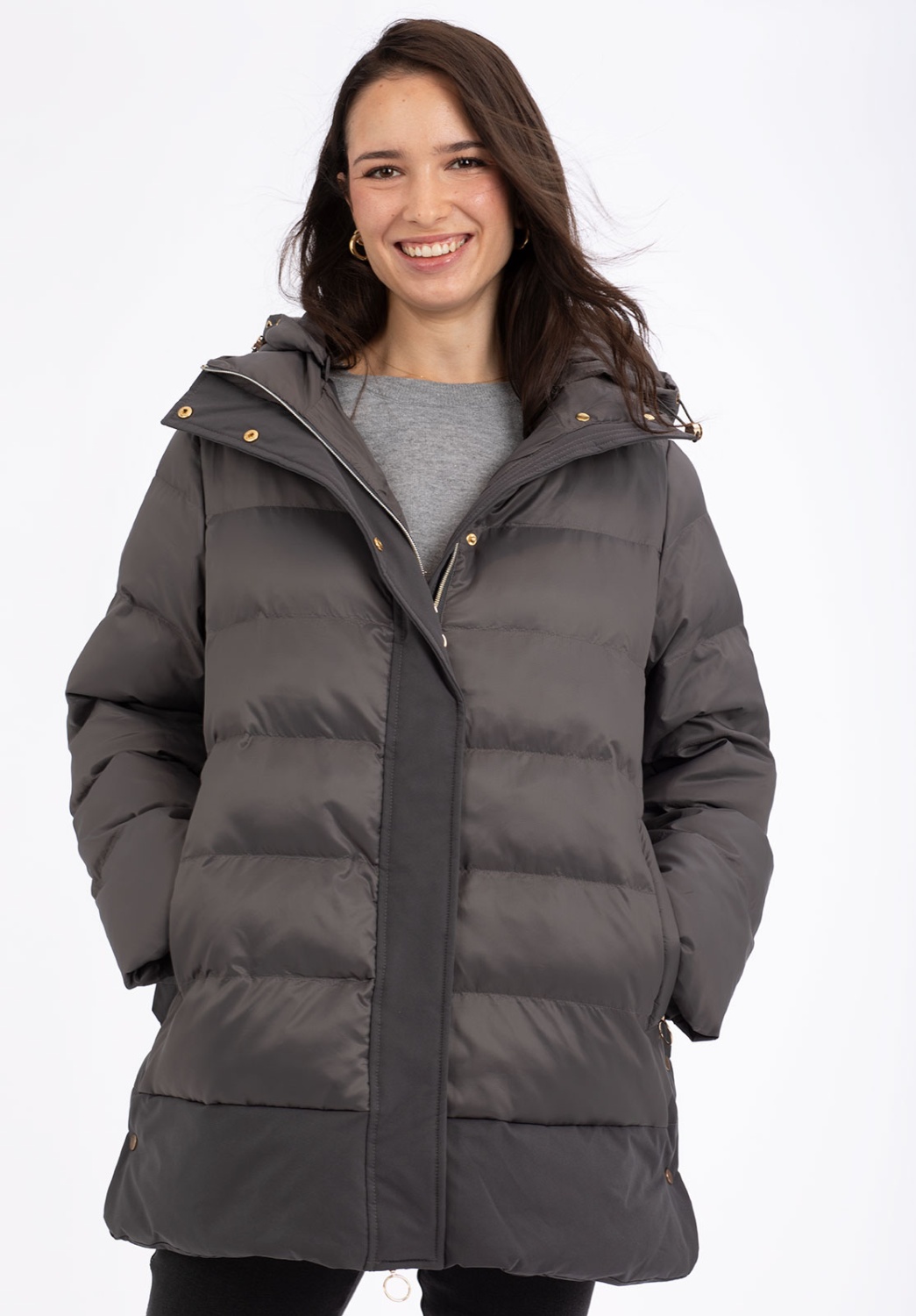 Parka Gris Acolchada
