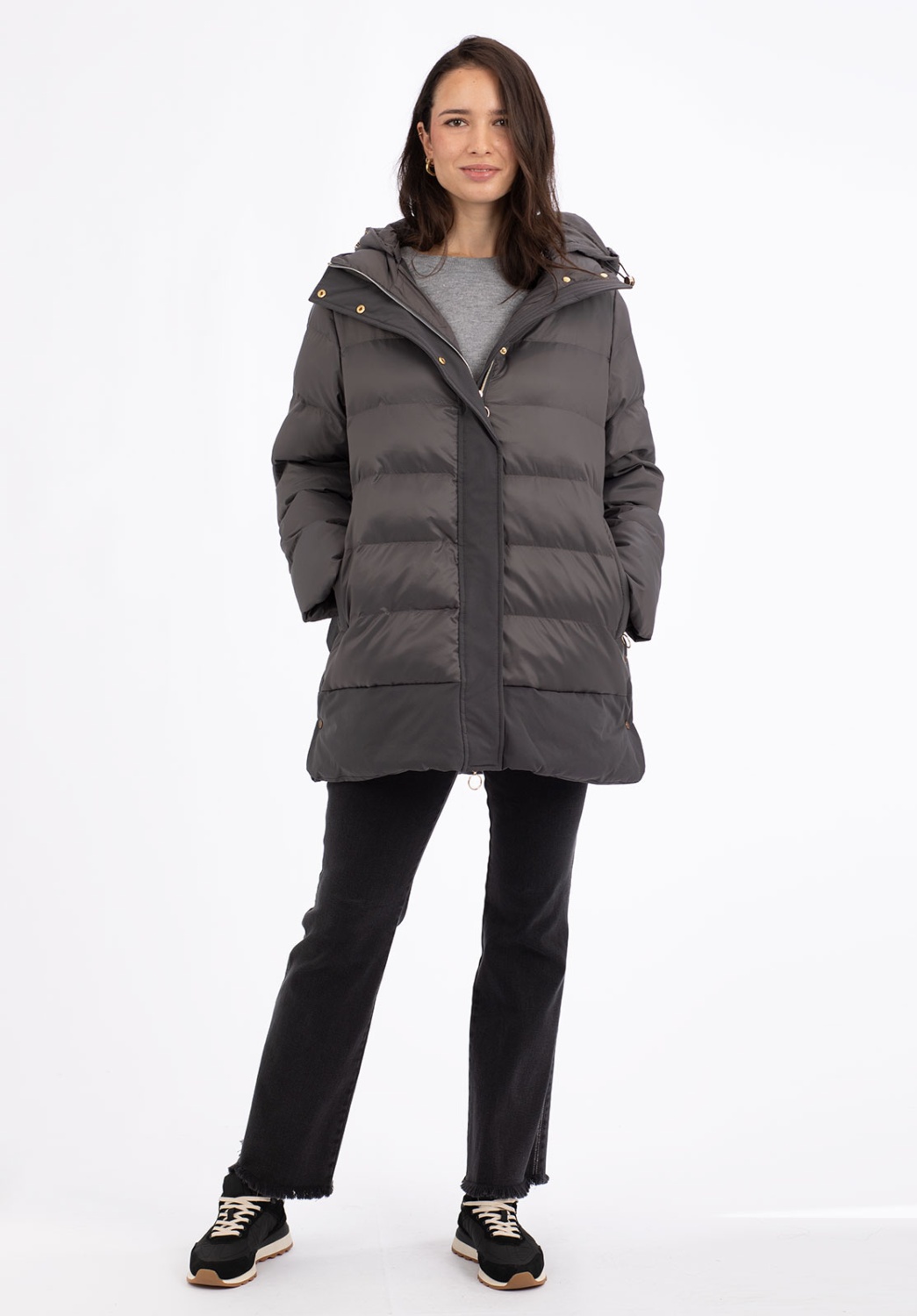 Parka Gris Acolchada