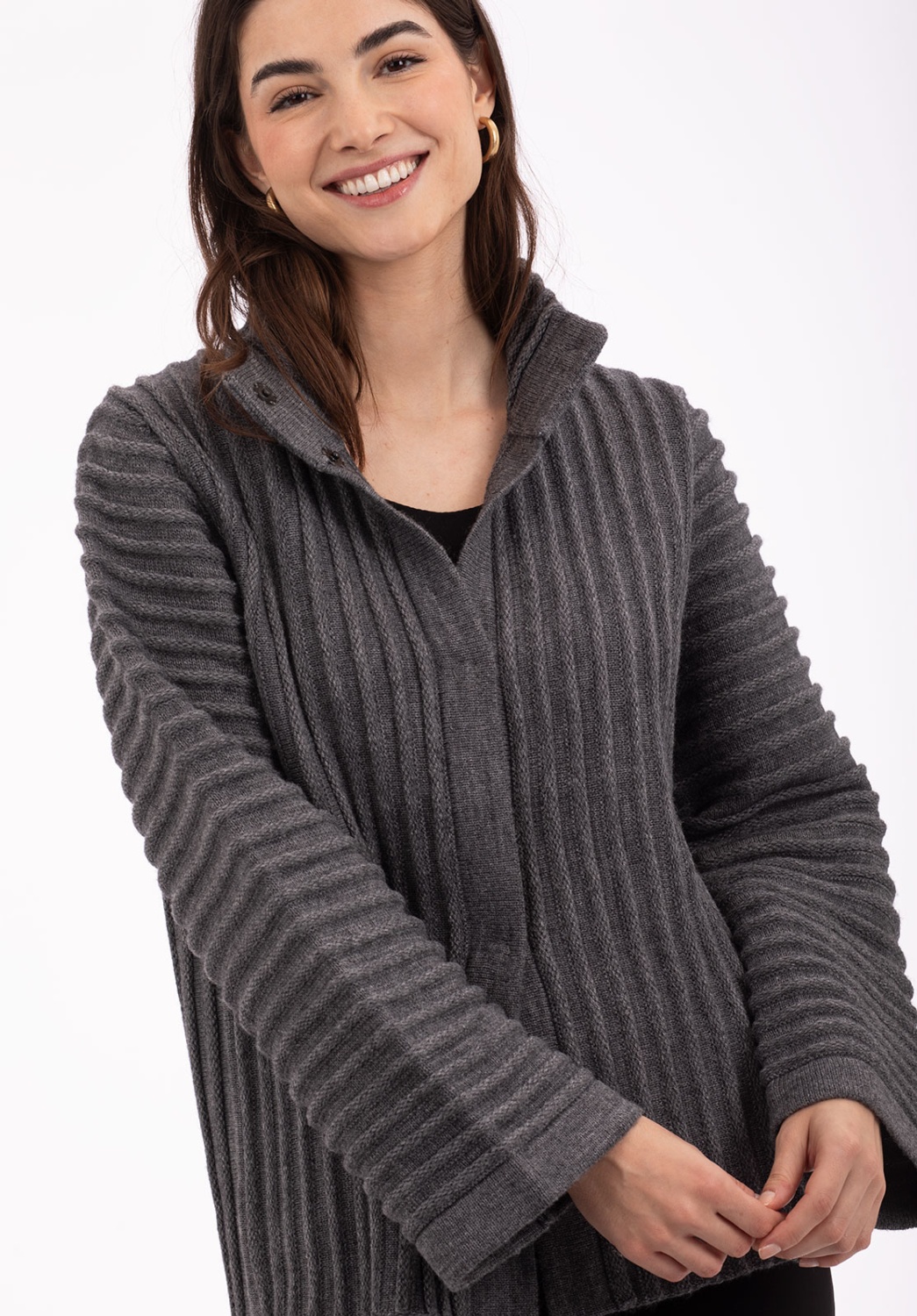 Gilet gris en maille