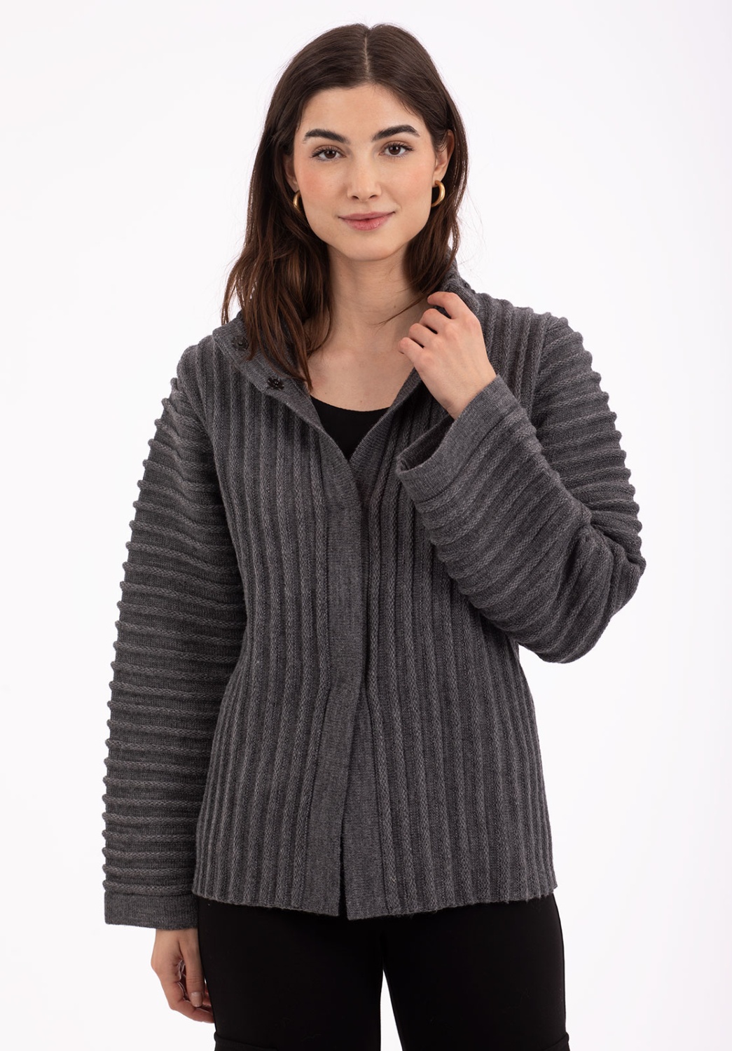 Gilet gris en maille