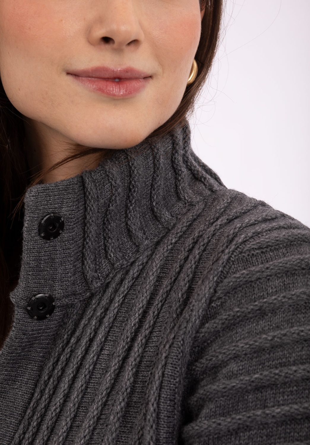 Gilet gris en maille