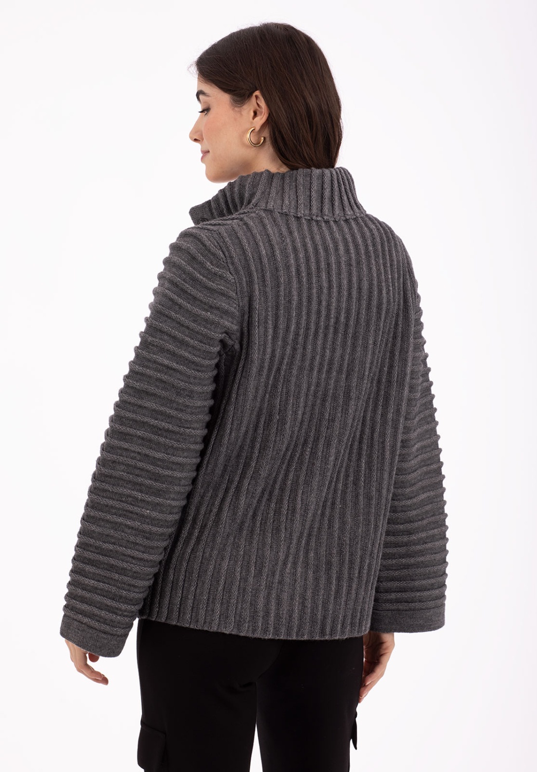 Gilet gris en maille