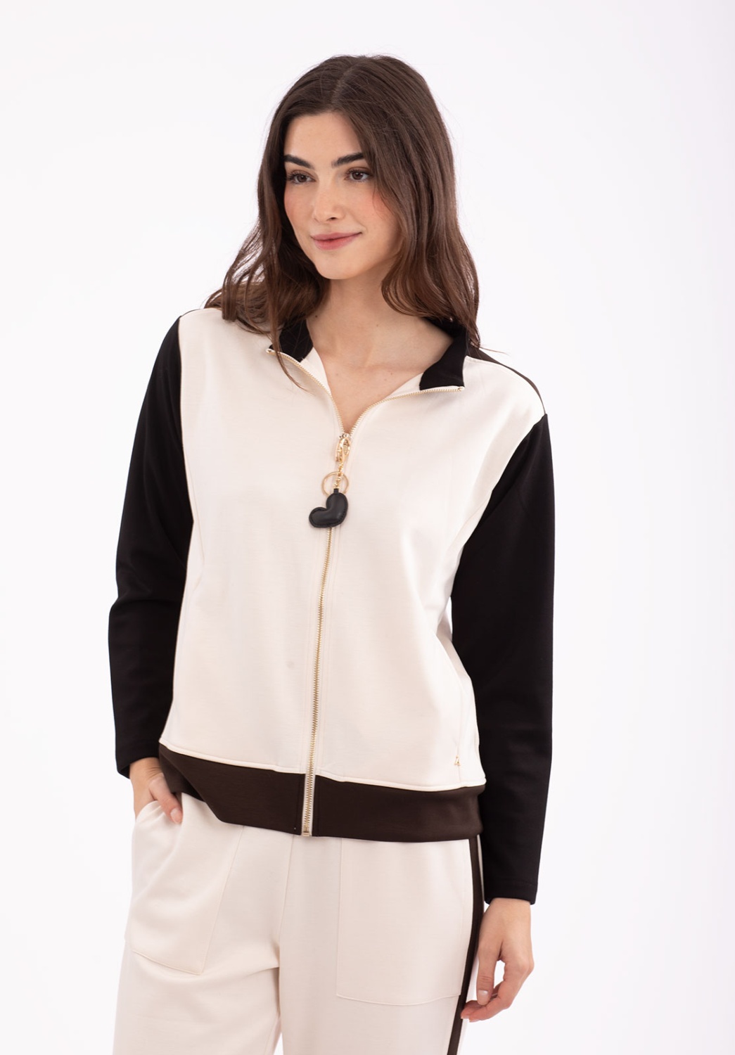 Chaqueta Chandal Soft Beige Rayas 7