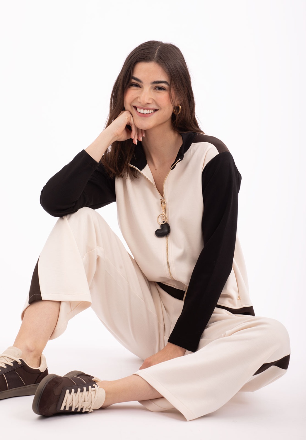 Chaqueta Chandal Soft Beige Rayas 8