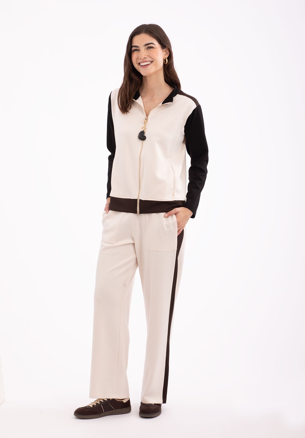 Chaqueta Chandal Soft Beige Rayas 3