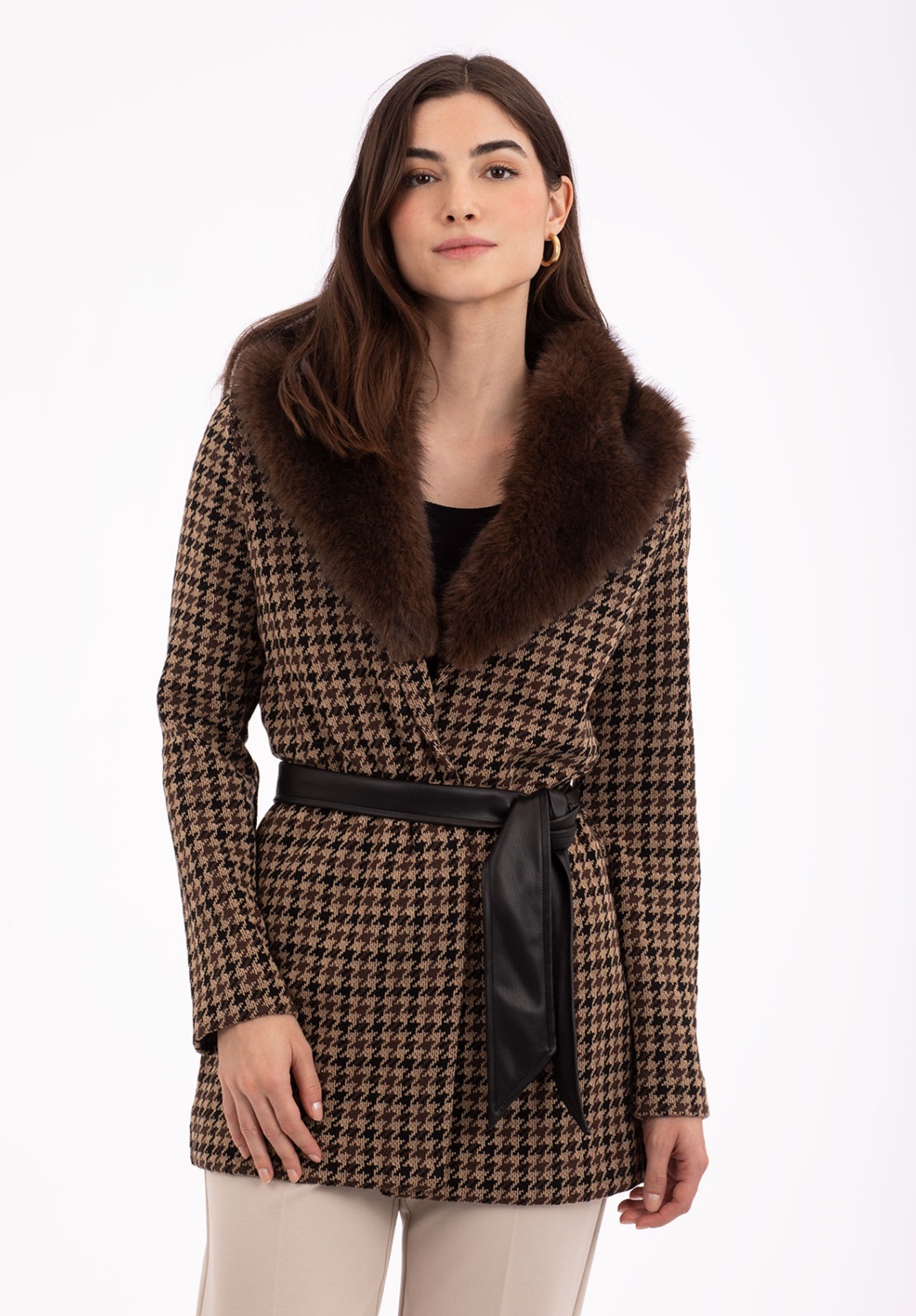 Chaqueta Cuadros Marrón 2
