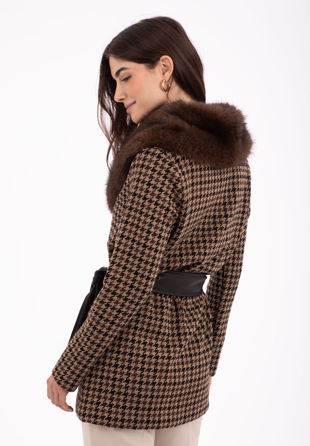 Chaqueta Cuadros Marrón 4