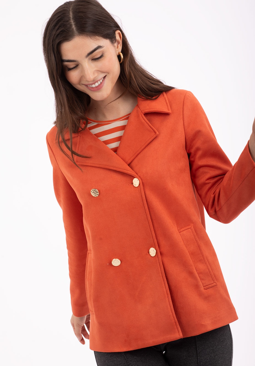 Chaqueta naranja 4 bottones 6