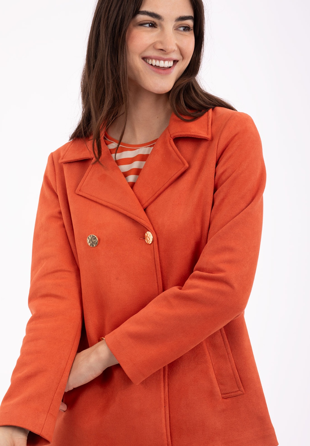 Chaqueta naranja 4 bottones 5